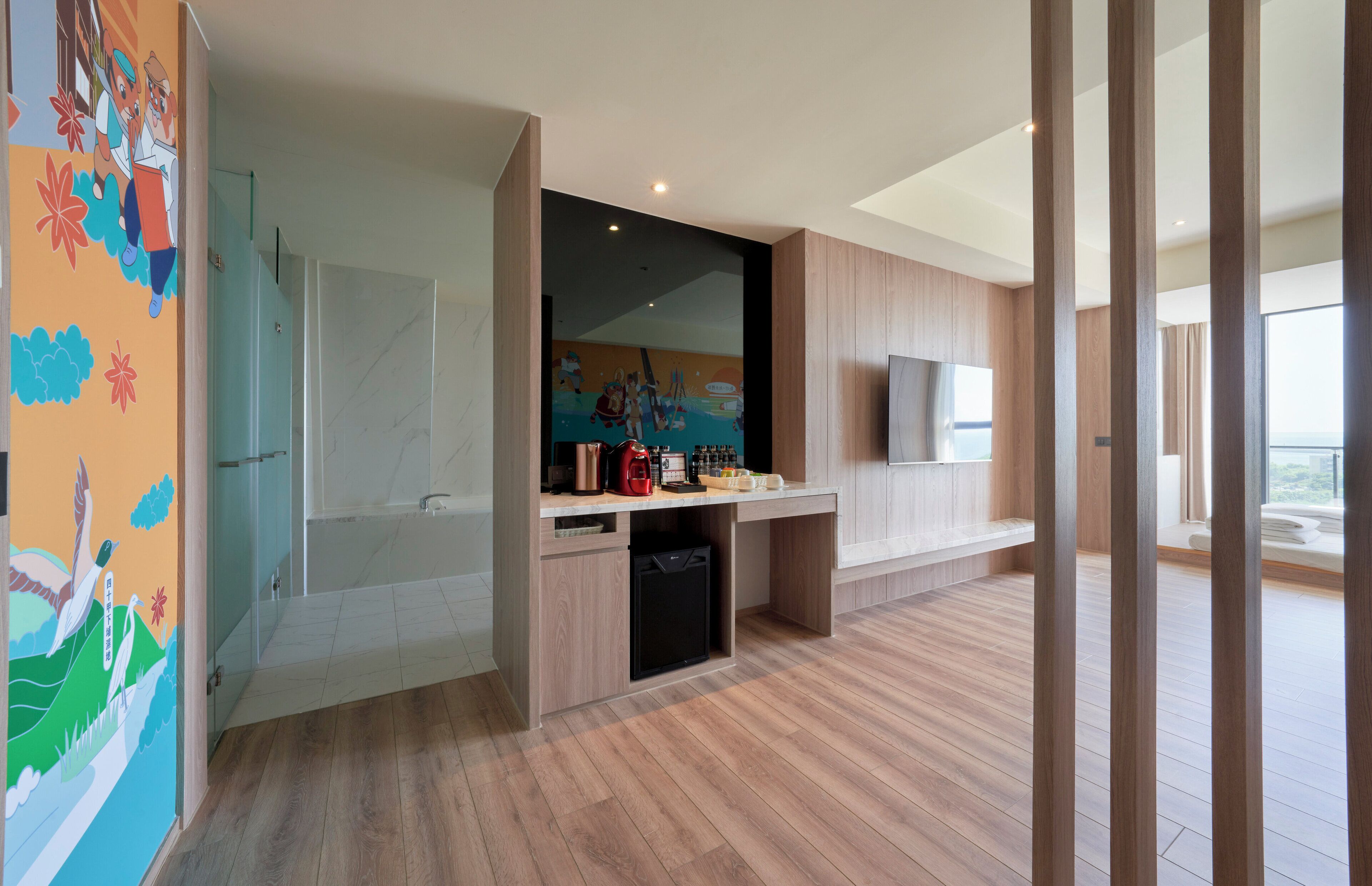 sea view childlike family suite | bathroom | free toiletries, hair dryer, slippers, bidet