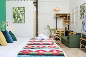 1 室のベッドルーム、アイロン / アイロン台、WiFi、ベッドシーツ