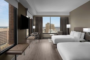 Room, 2 Queen Beds | Hypo-allergenic bedding, in-room safe, laptop workspace, blackout drapes