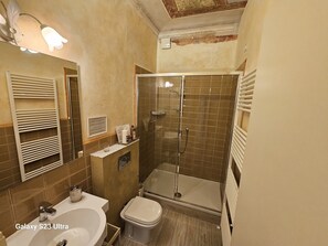 Dusche, Haartrockner, Bidet, Handtücher