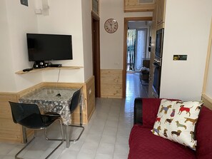 Apartment | Living room | 30-inch TV with digital channels