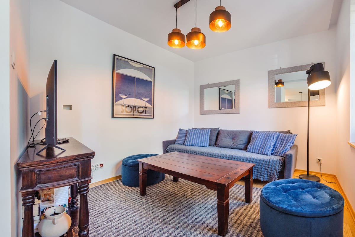 Apartment (1 ul. Parkowa 26) | Wohnbereich | Flachbildfernseher
