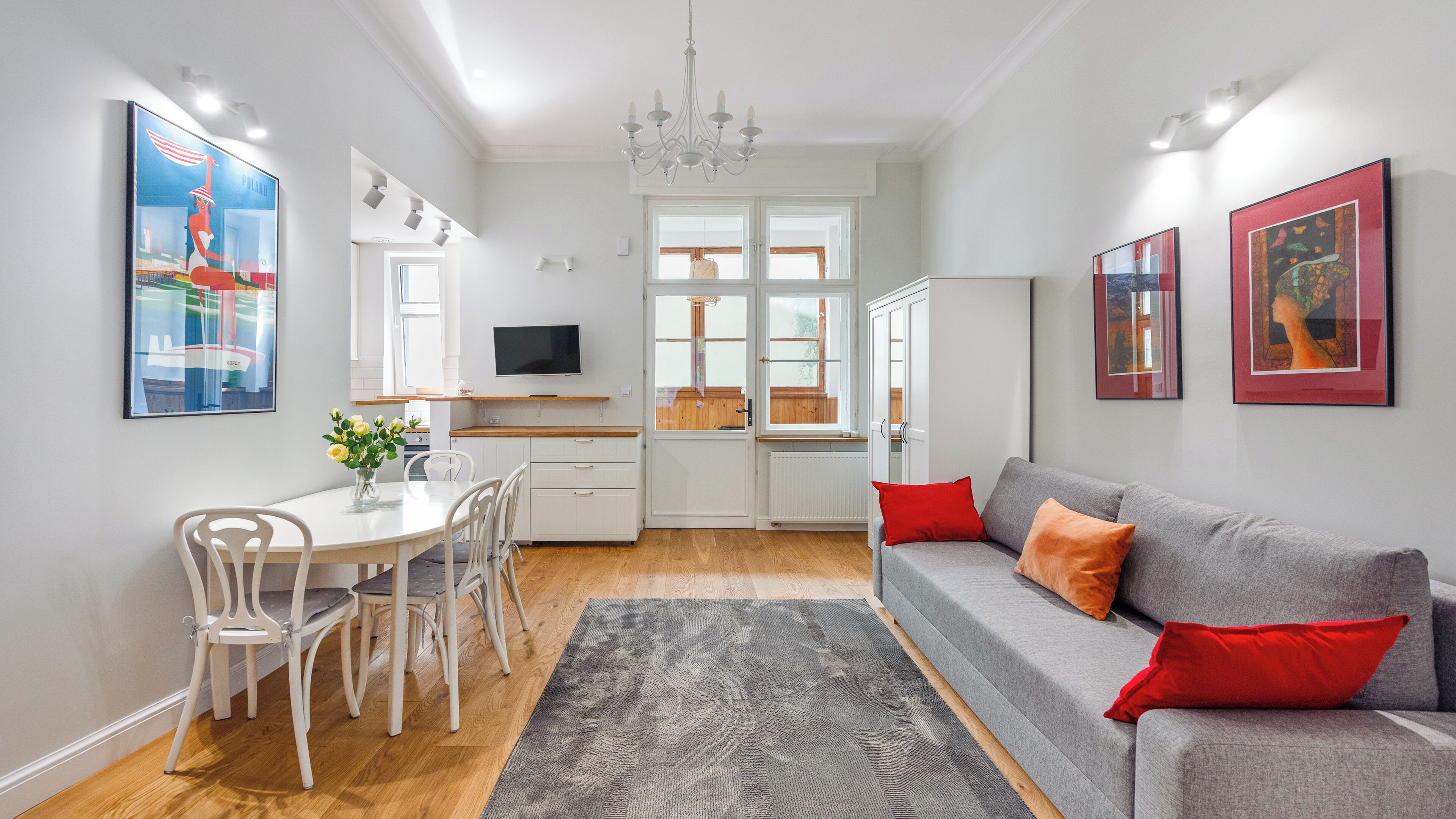 Apartment (1 ul. Parkowa 56) | Living area | Flat-screen TV