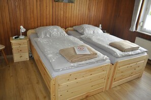 2 slaapkamers, een strijkplank/strijkijzer, reisbedje, gratis wifi