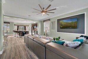 TV, video games, DVD player