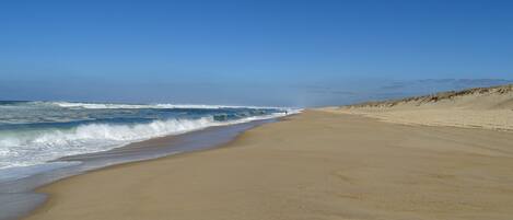 På stranden og solsenger