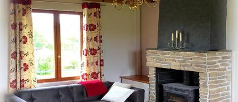 TV, DVD player, books, music library