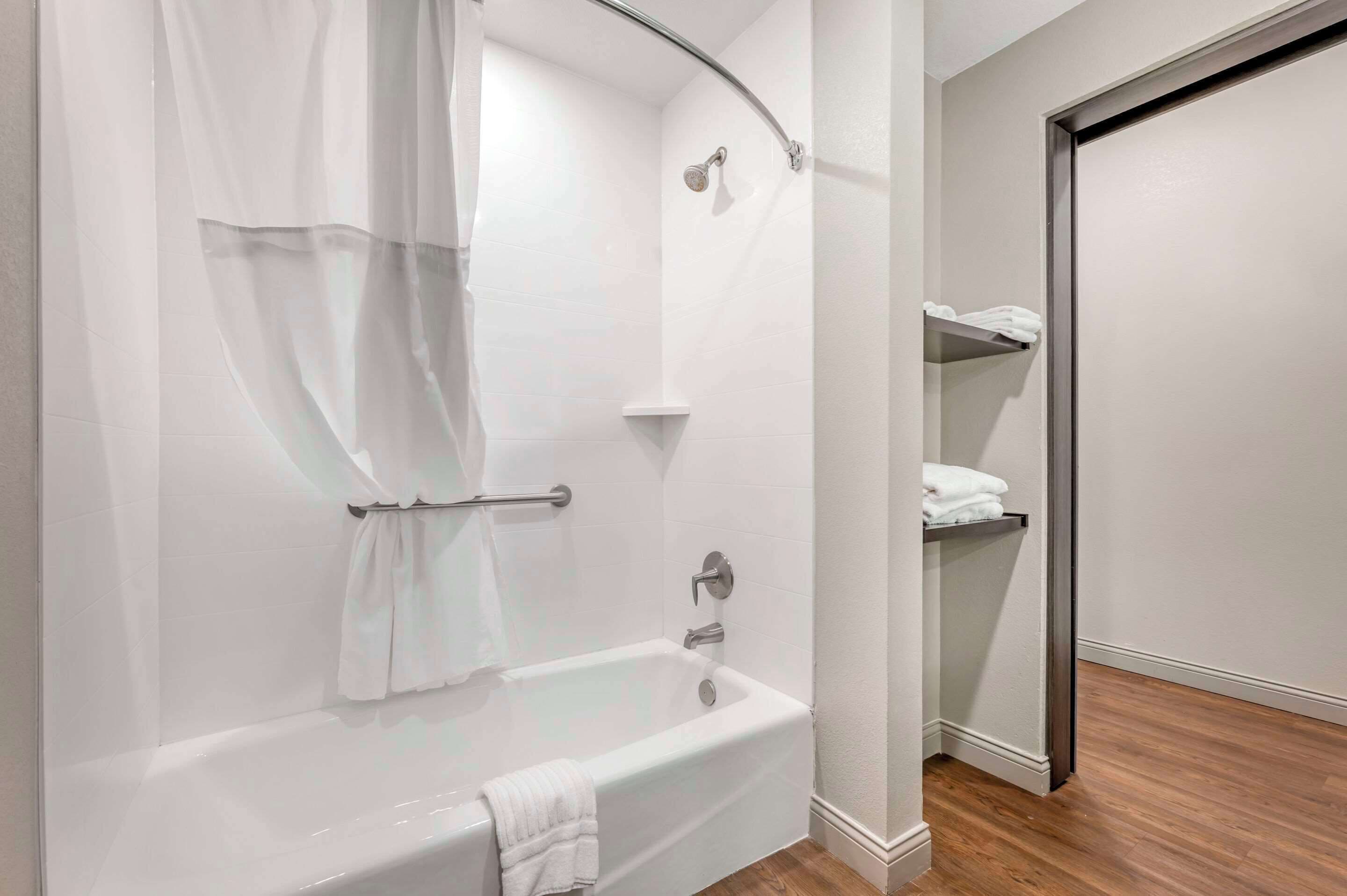 free toiletries, hair dryer, towels