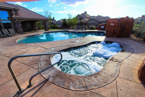 Outdoor pool, a heated pool