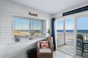 Ocean views from living area - Steps from the Sand! Oceanfront condo in Cherry Grove (North Myrtle Beach)
