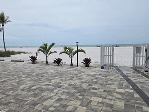 在海滩、沙滩椅