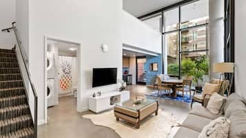 TV, music library, computer monitors