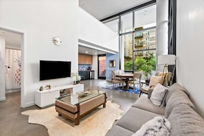 TV, music library, computer monitors