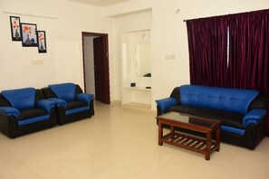Family Apartment | Living area | 32-inch LCD TV with cable channels, TV
