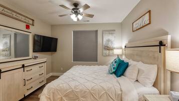 2 bedrooms, iron/ironing board, travel crib, WiFi