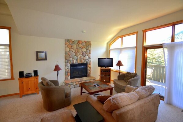 TV, fireplace, DVD player