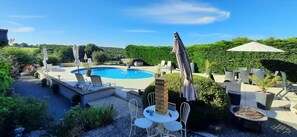 Piscine extérieure, piscine chauffée