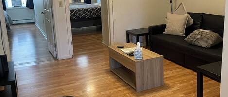 2 bedrooms, in-room safe, iron/ironing board, travel cot