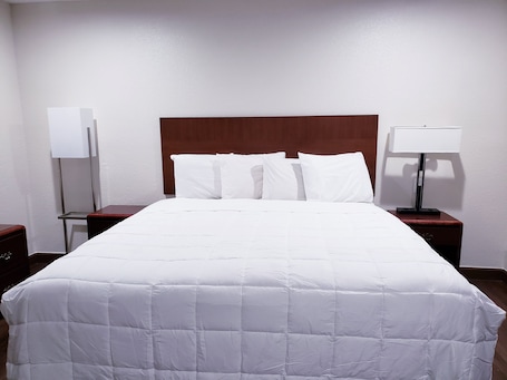 Down comforters, individually decorated, individually furnished, desk