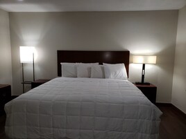 Down comforters, individually decorated, individually furnished, desk