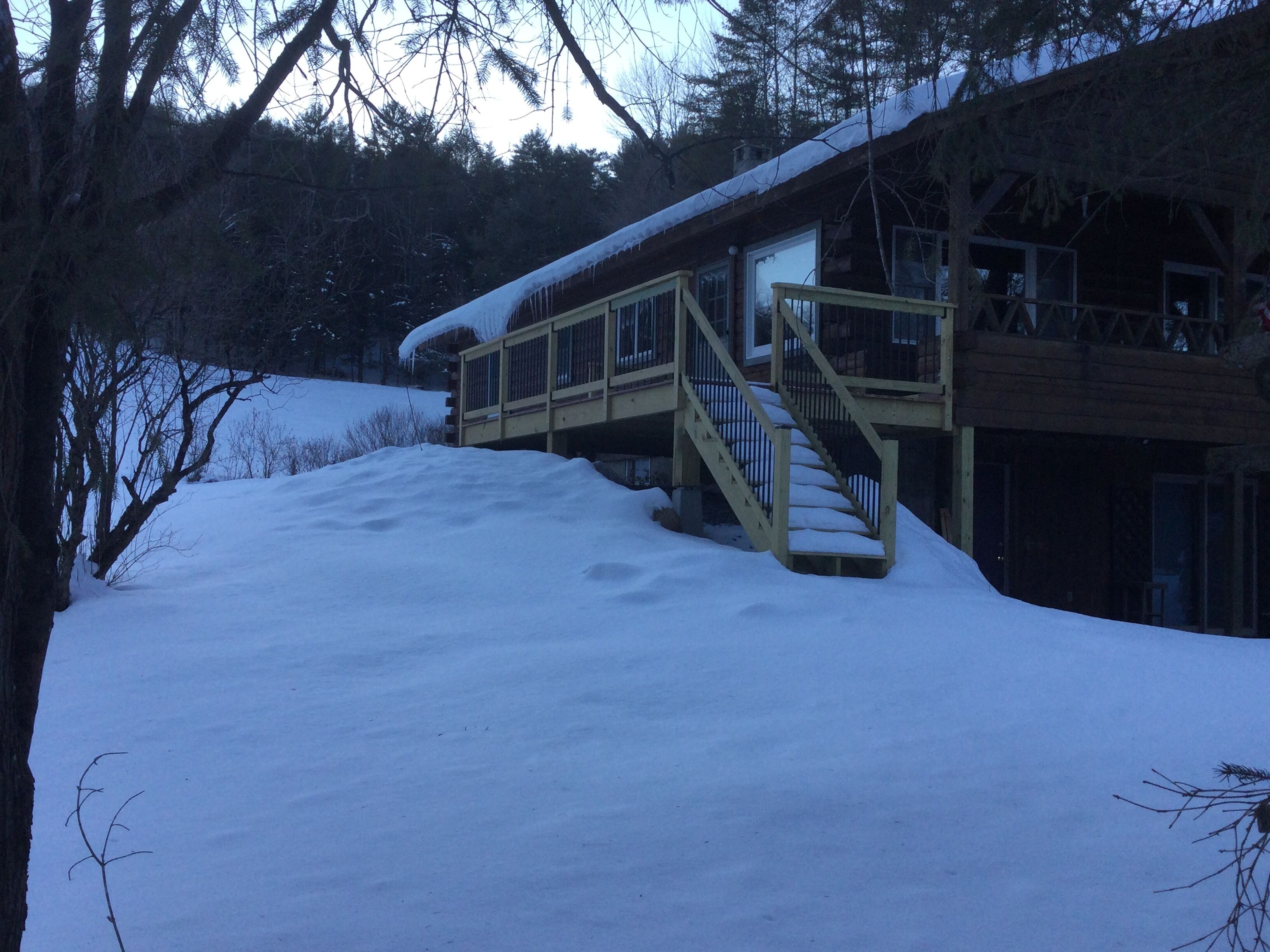 Log cabin located in a quiet hollow in central VT