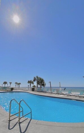 A heated pool
