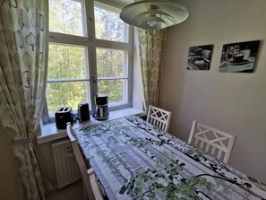 Apartment | Private kitchen | Fridge, microwave, oven, stovetop - Superior 2-bed Apartment in Kotka. Sauna Facility (Kotka)