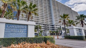 A modern hotel with a large, multi-story structure and a prominent sign reading "LAKETOWN WHARF". - 'Ocean Oasis' PCB Condo w/ Balcony & Beach Views! (Panama City Beach)