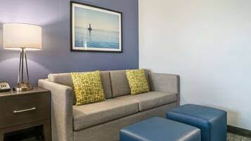 Desk, blackout curtains, iron/ironing board, free cots/infant beds