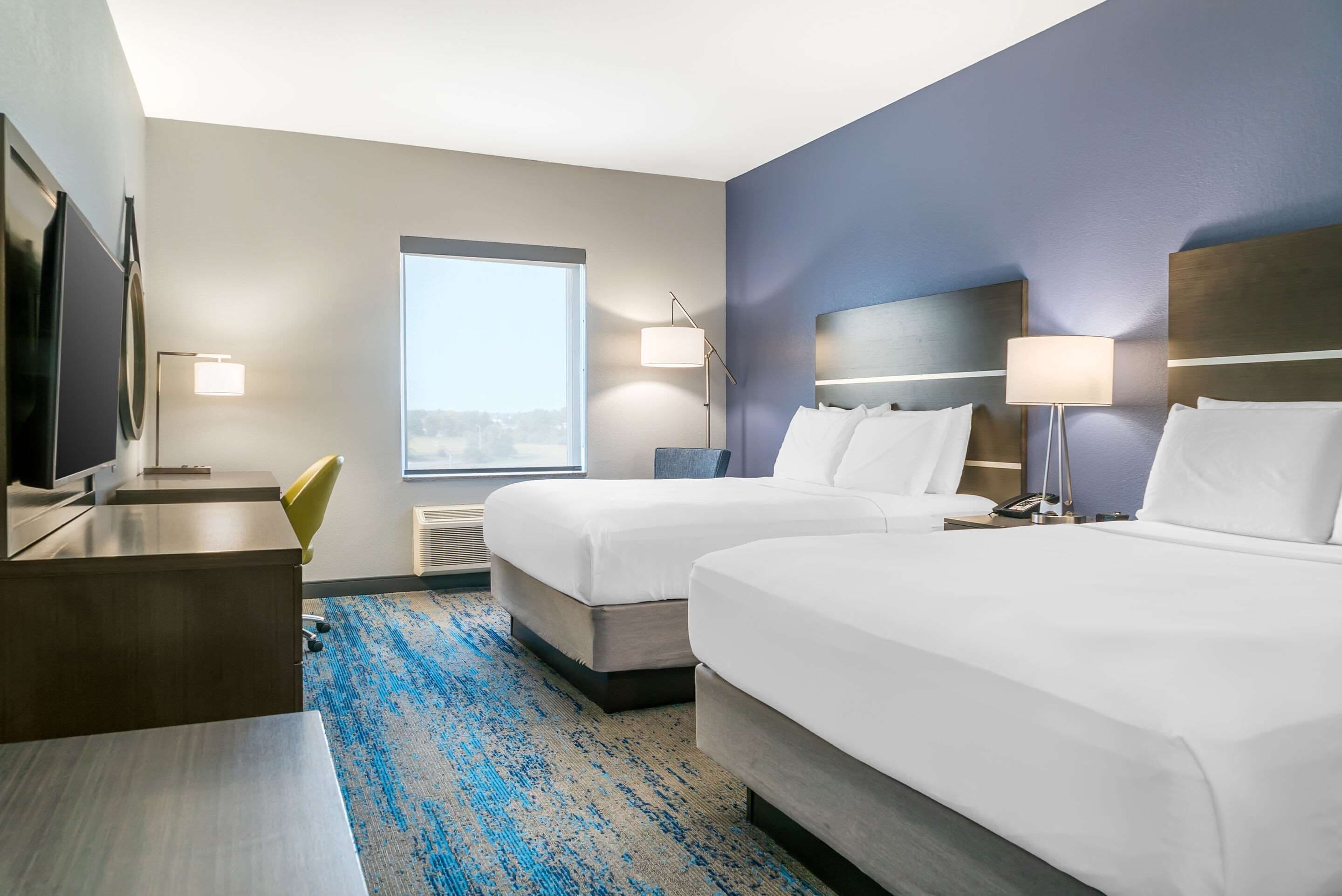 standard room, 2 queen beds, non smoking | desk, blackout curtains, iron/ironing board, free cots/infant beds