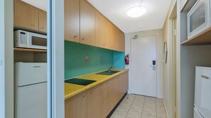 Fridge, microwave, toaster