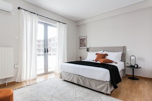 1 bedroom, desk, laptop workspace, iron/ironing board