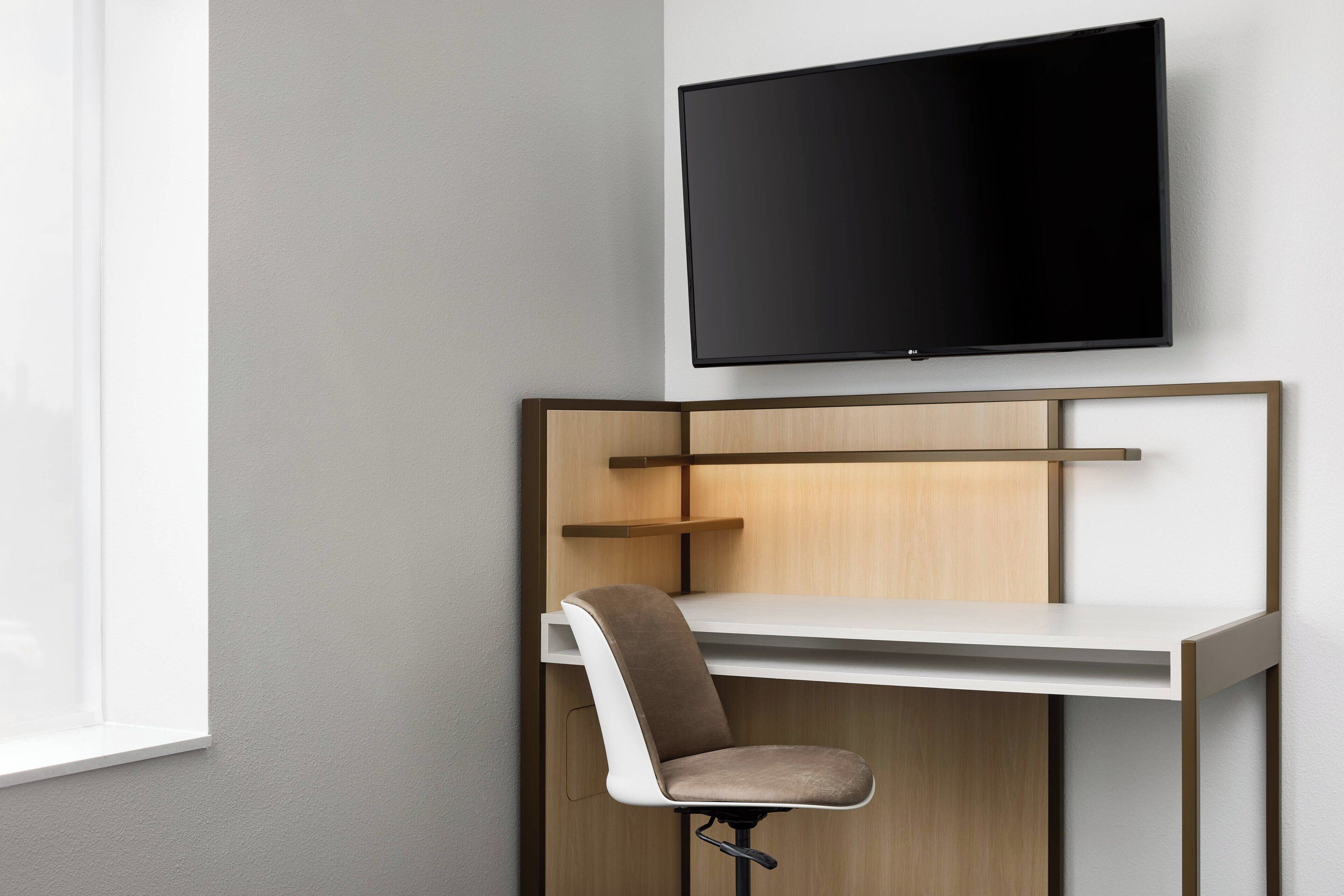 1 bedroom, desk, laptop workspace, iron/ironing board