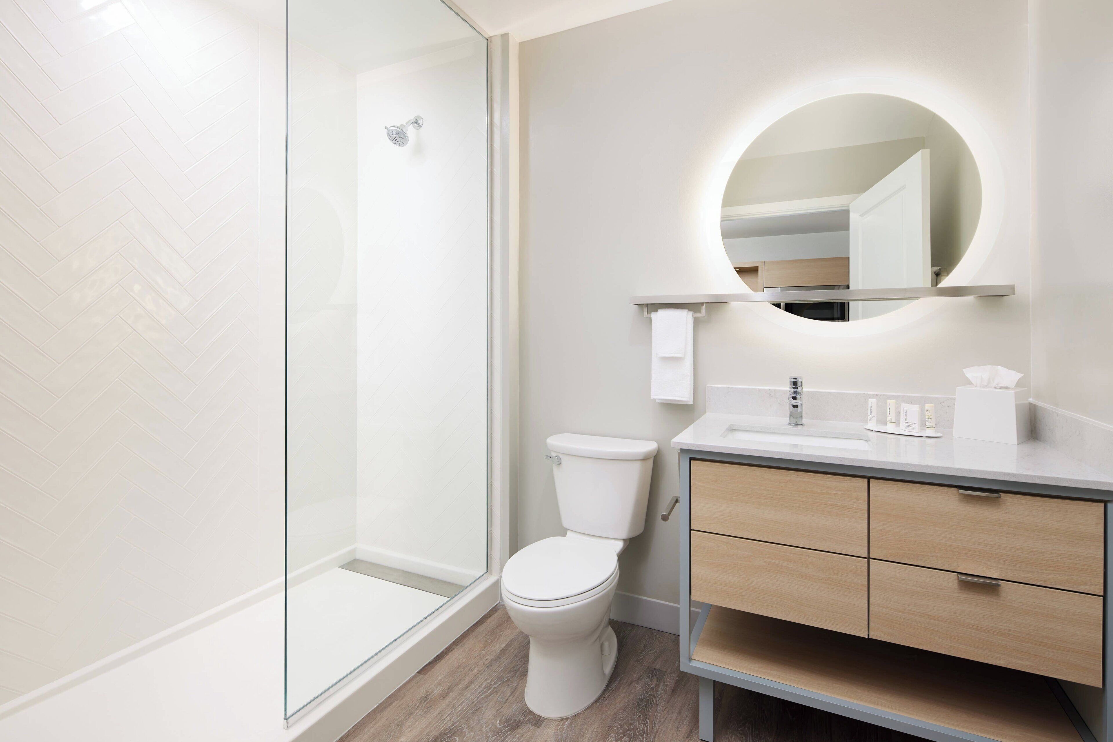 free toiletries, hair dryer, towels