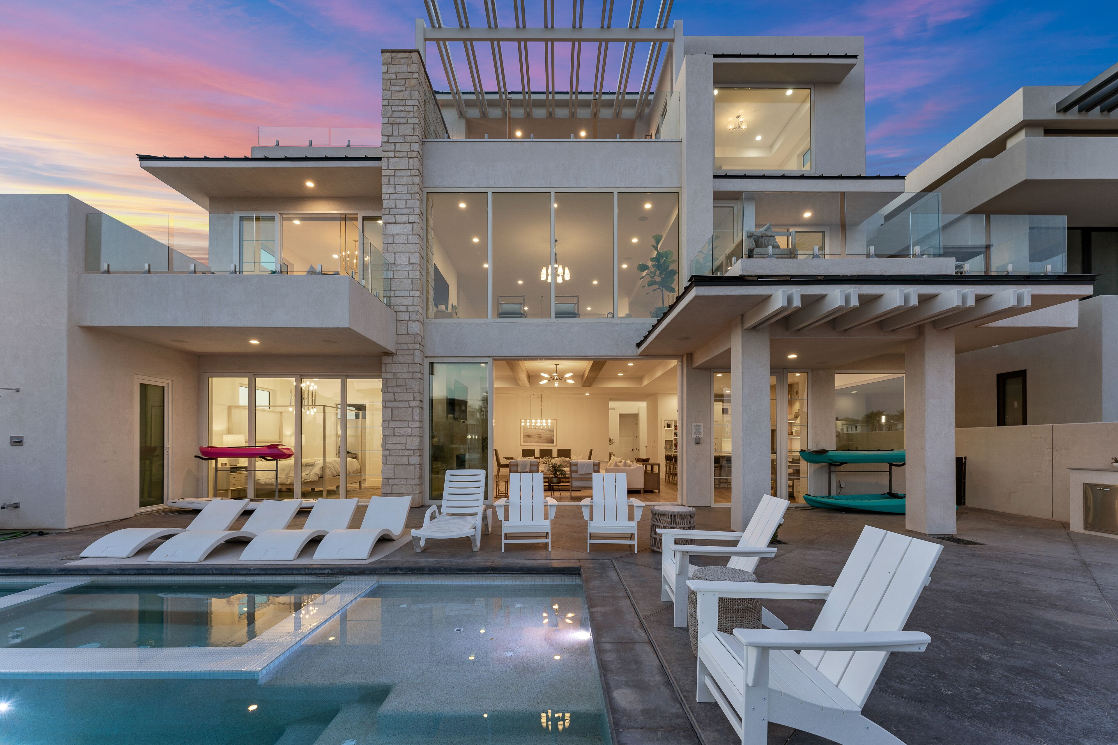 The Beach Front - luxury 7 bedroom beachfront home with private pool/hot tub.