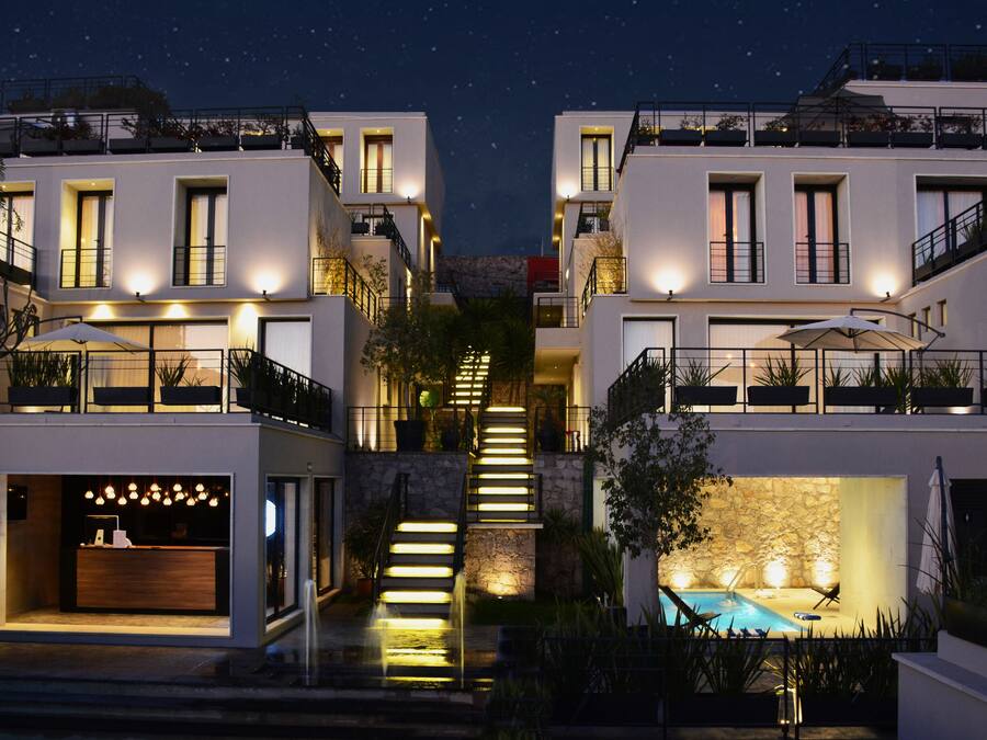 Front of property – evening/night