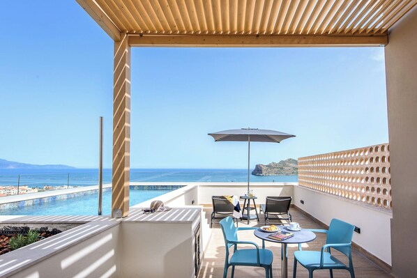 Superior Studio, Private Pool, Sea View | View from room