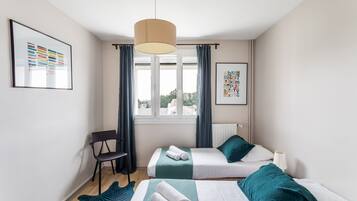 2 chambres, fer et planche Ă repasser, Wi-Fi gratuit, draps fournis