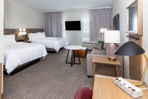 Studio Suite, 2 Queen Beds, Kitchen | Desk, bed sheets - Staybridge Suites Portland by IHG (Portland)