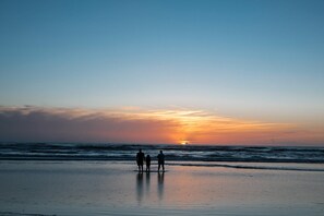 En la playa