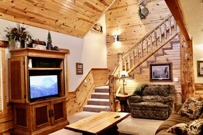 Smart TV, fireplace, DVD player, table football