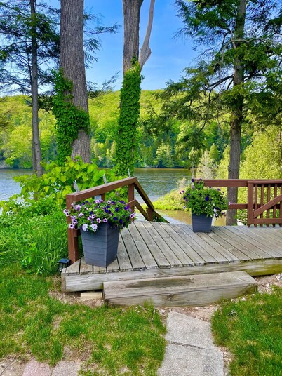 Enjoy the beautiful views of the Muskegon River near Hardy Dam and Dragon Trail