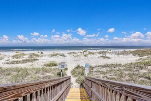 On the beach, beach towels - 1410 Windsong - Beautifully updated, 2 Bedroom, Oceanfront (Fernandina Beach)