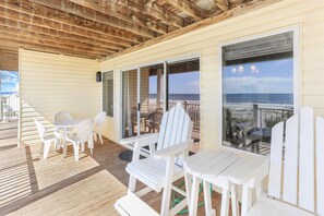 Outdoor dining - Beach Front, Indian Pass, Quiet Beach, Triplex ~ Pelican Landing 2 (Indian Pass)