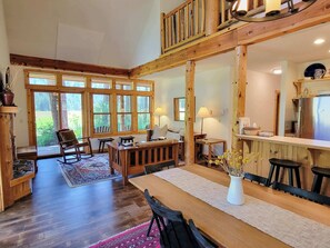 TV, fireplace, DVD player, stereo