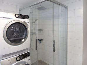 Hair dryer, towels