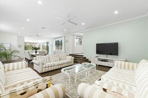 Smart TV, video games, DVD player, books