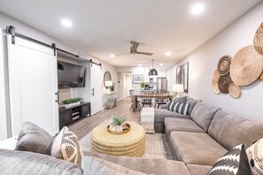 Smart TV, table tennis, books