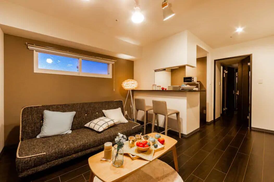 アパートメント一室貸し切り 禁煙 | リビング エリア | 薄型テレビ