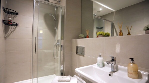 Shower, hair dryer
